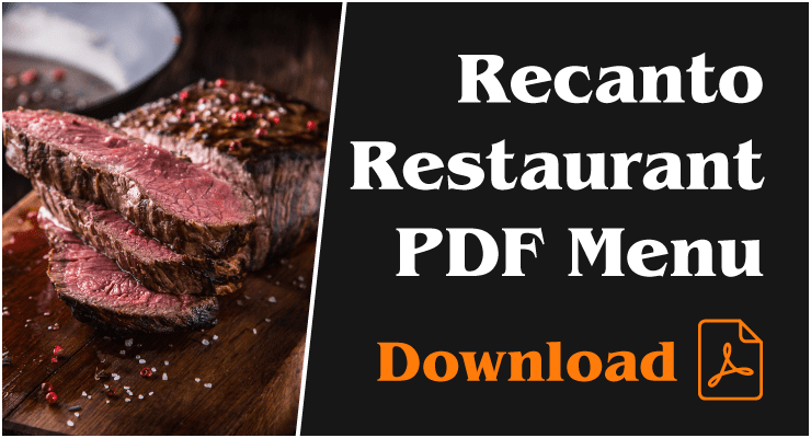 Recanto Restaurant PDF Menu